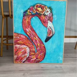 Flamingo Floral Painting