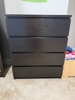IKEA 4-Drawer Dresser Black-Brown
