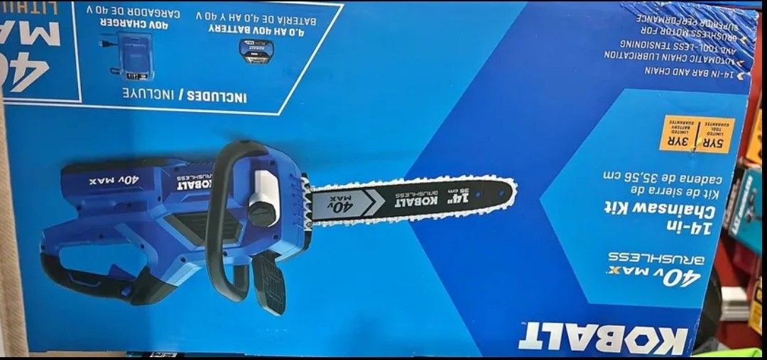 Kobalt Gen4 40-volt 14-in Brushless Cordless Electric Chainsaw 4 Ah (Battery & Charger