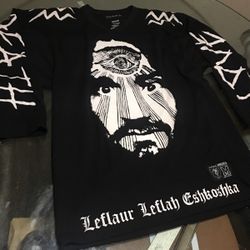 ****RARE MISHKA 2014  “CHARLES MANSON” HOCKEY JERSEY (size MEDIUM) USED*****