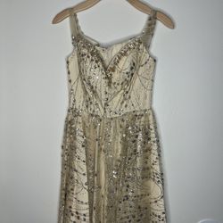 Gold With Silver Dress 
