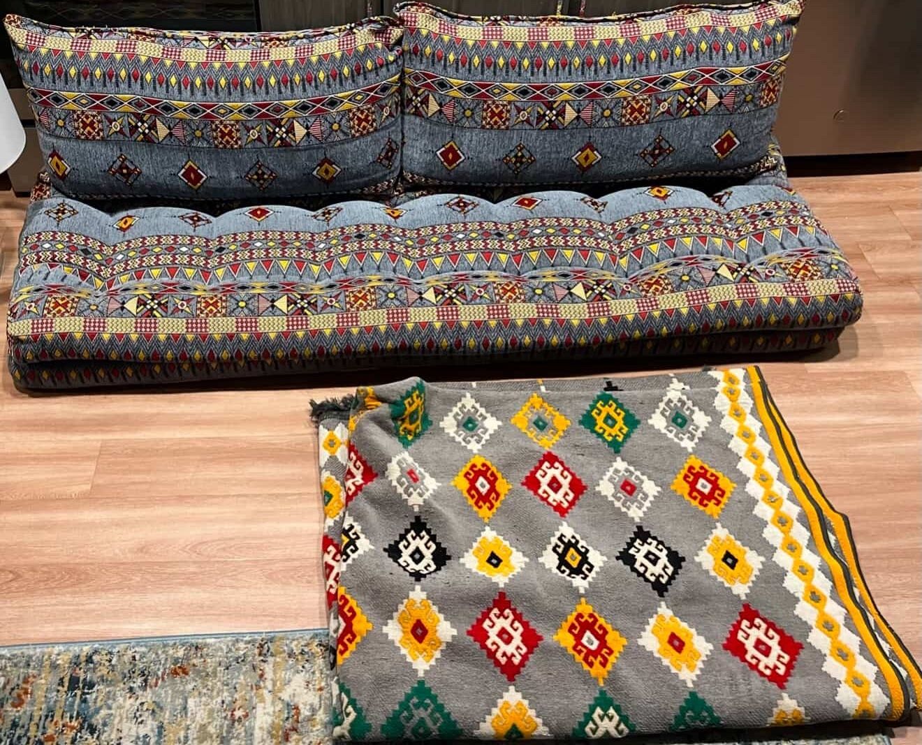 Arabic Floor Seating Set with Mat (Majlis Style)