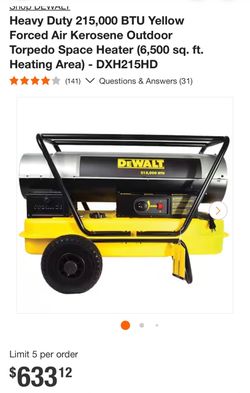 DeWalt Torpedo heater
