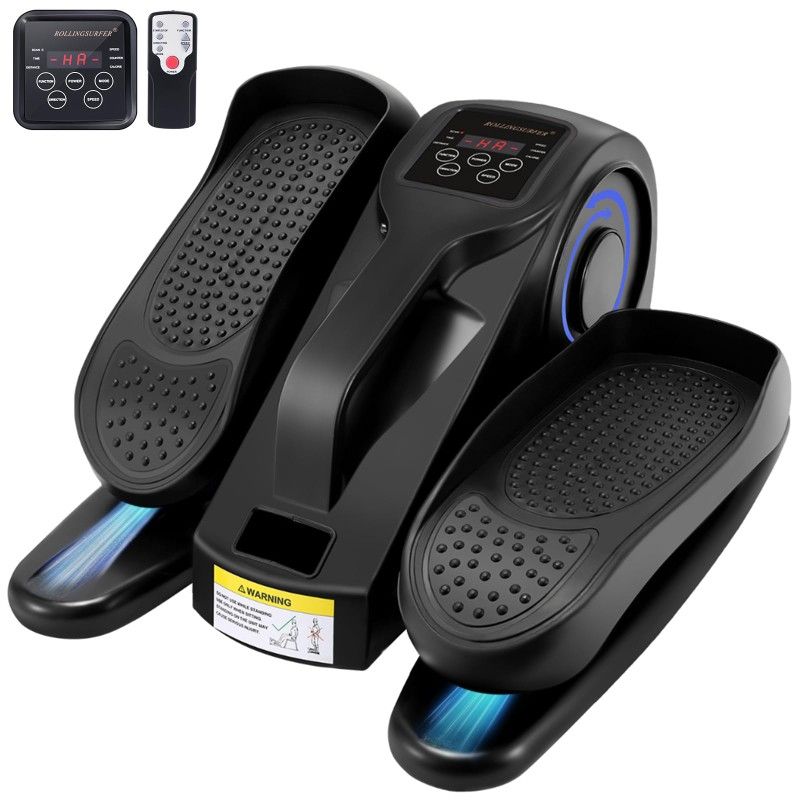 Under Desk Elliptical Machine, Adjustable Speeds Elliptical Trainer with Remote