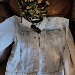 Brand New Fashion Nova Mens Light Denim Jacket