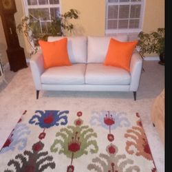 Violino Italian Leather Loveseat