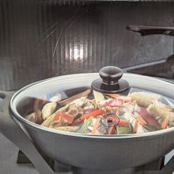 Electric Wok/Ceramic Coated 