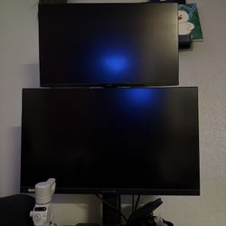Dual 24” ONN Monitors + Stand — Great for Work, School, or Gaming — $150 OBO