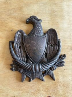 Vintage Eagle & Shield Metal Door Knocker