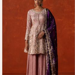LASHKARAA Sharara Suit- Indian Party Wear (L)
