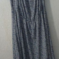 Size 2x Blue Dixie Floral Dress High Stretch