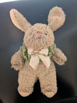 Plush Bunny Stuffed Animal with Bow