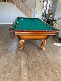 Nice pool table with memorabilia,  $1550 obo