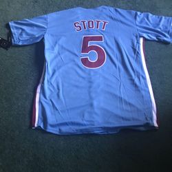 Phillies Stott Sz Large Throwback Jersey 