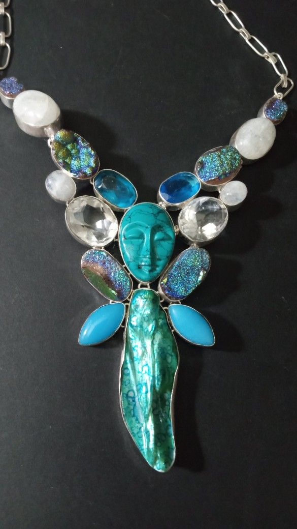 Fairy Angel Multi Gemstone Handcrafted Necklace