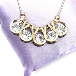 Gold Glistening Crystal Necklace
