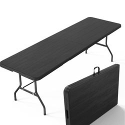 Vingli 8ft Folding Table Black (Open Box)