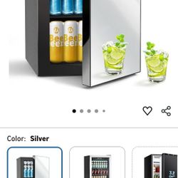 Compact 24 Can/0.95 Cu.Ft Mini Fridge, Portable Quiet Small Beverage Refrigerator Cooler With Removable Shelves&Manual Temperature Control For Office,