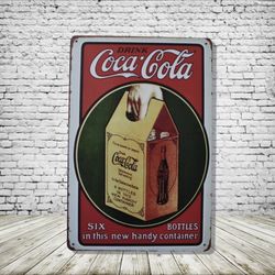 Coca Cola Vintage Style Antique Collectible Tin Metal Sign Wall Decor