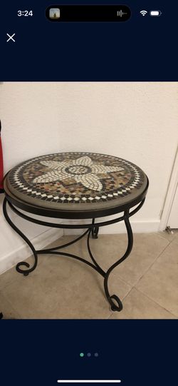 Mosaic table metal frame 24x24