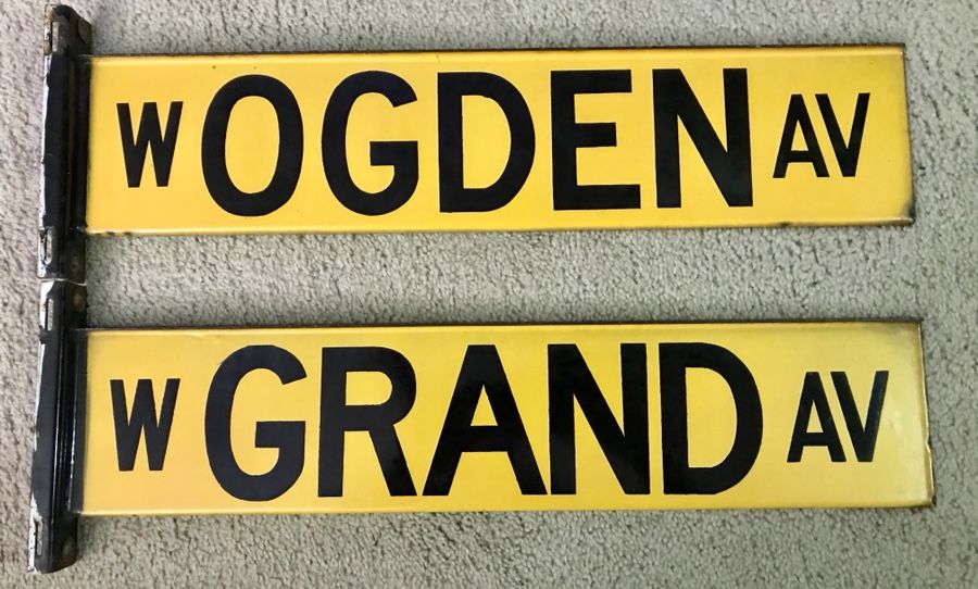 Vintage Original 50s-60s Chicago Street Signs