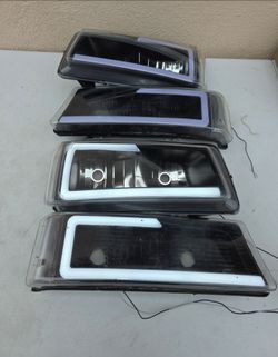 03-06 Chevrolet Silverado Avalanche LED DRL Headlights Luces Micas Calaveras Faros Faroles Focos Headlamps Chevy