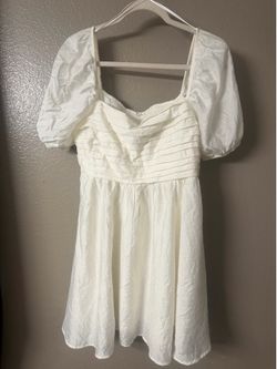 Off white mini dress