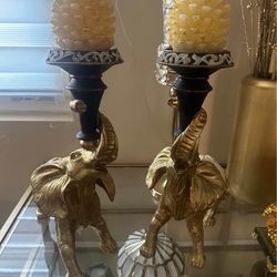 Antique Candle Holder(set Of 2)