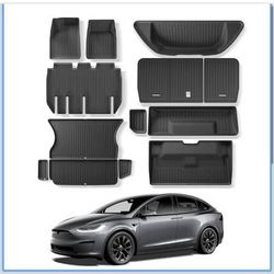 LUCKEASY for 2022-2025 Tesla Model X 5Seat New Floor Mats