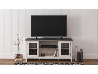 Dorrinson Antique White & Gray 60" TV Stand