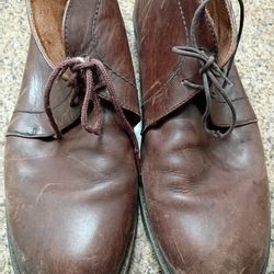 Vintage Eddie Bauer Chukka Boots Mens Size 15 M Brown Leather Lace Up