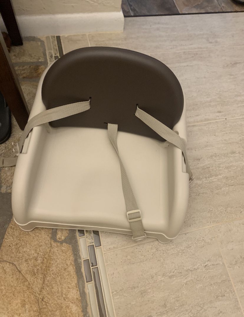 Booster seat for dining room table (adjustable back)