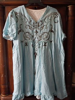 Hippie Gypsy Boho Ethnic House Mini Dress XL 1XL 2XL
