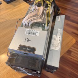 16 Antminers Bitmain S9 13.5 Th/s Bitcoin Miner W/APW3 with 16 PSU included