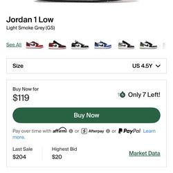 Jordan 1 Mid Low Light Smoke Grey Heavy Use in uber bottom
