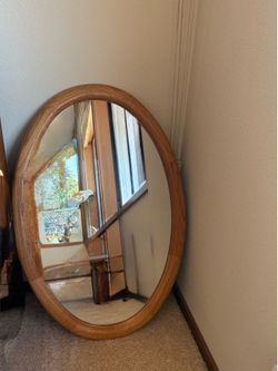 Beautiful Oak Framed Mirror