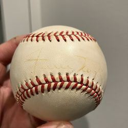Willie mays signed Baseball faded 