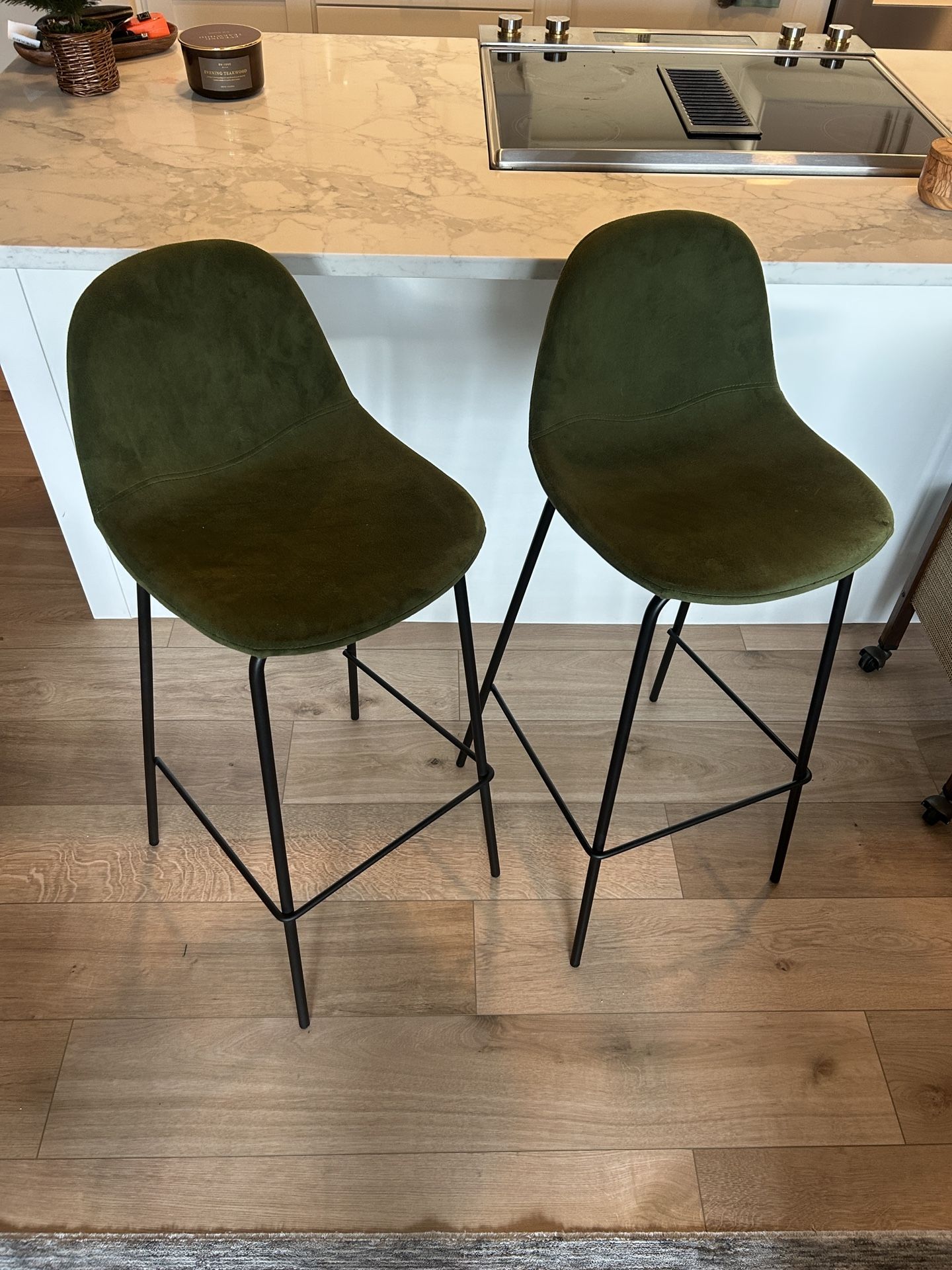 Green modern counter stools