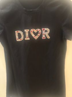 Dior Heart Logo Black T-Shirt