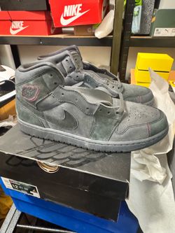Air Jordan 1 Mid SE Craft Dark Smoke Grey Black US 12