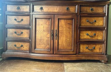 Large Mahogany Dresser - Solid Wood