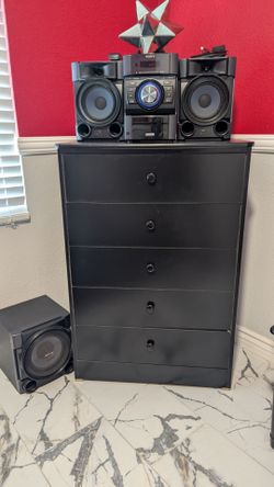 Black 5 drawer dresser