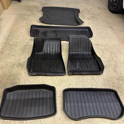 2017-2023 Tesla Model 3 Weather Winter Rubber Floor Mats, Full Set!