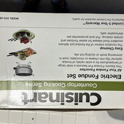 Cuisinart Countertop electric fondue set