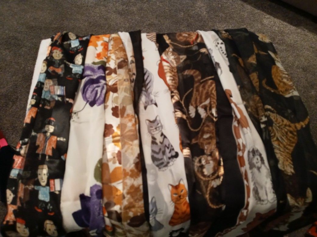 Seven Long Scarves Many Styles