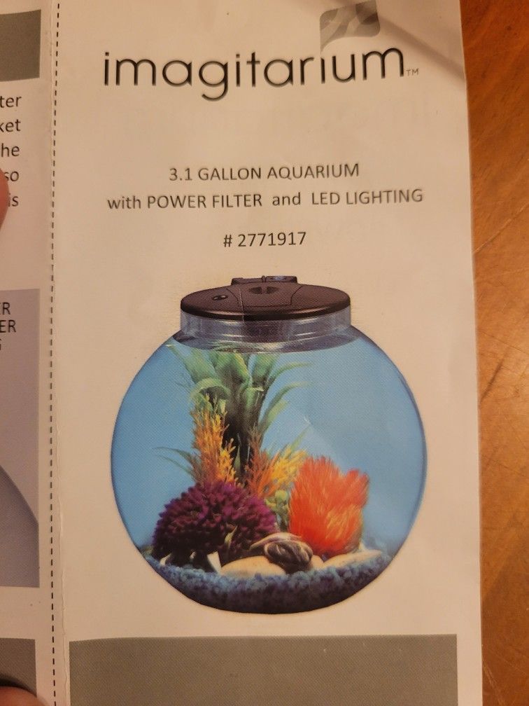 Imagitarium Multi-colored LED lights aquarium.