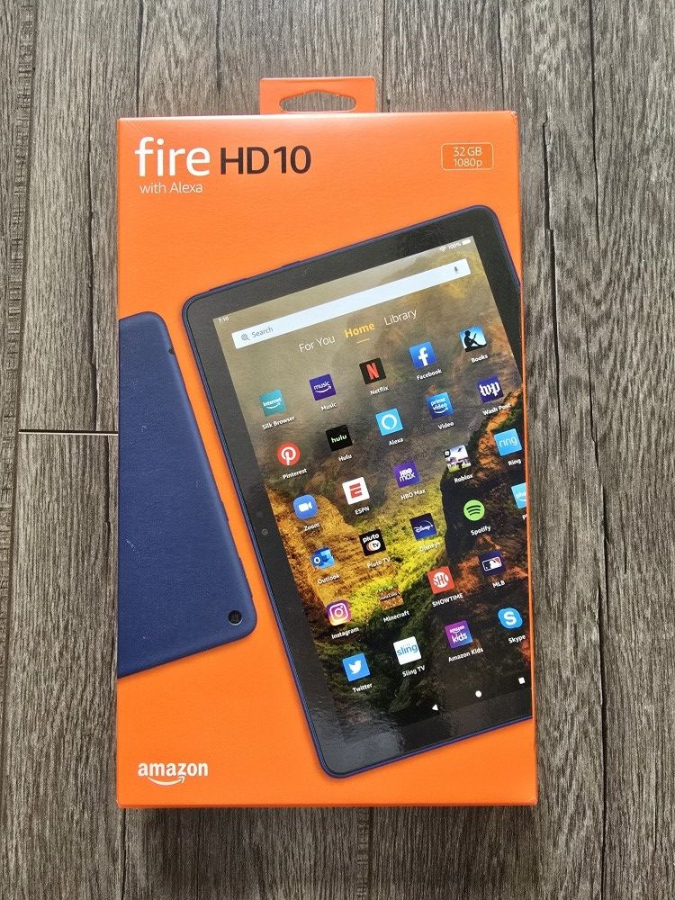 Amazon Fire HD 10 tablet, 10.1", 1080p Full HD, 32 GB, (2021 release), Denim