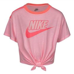 Nike Girls Boxy Tie Front Top (Little Kids) Arctic Punch 4 Little Kid