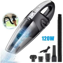 120W Car Vacuum Cleaner Powerful Suction USB-C Rechargeable Handheld Vacuum Cleaner