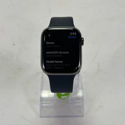 Unlocked Apple Watch Series 9 45MM Black Aluminum Graphite Milanese Loop